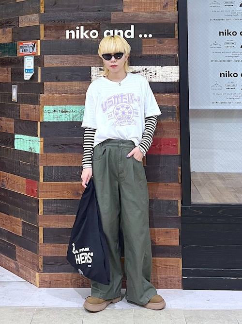 セール】2WAYバックサテンワイドパンツ（その他パンツ）｜niko and