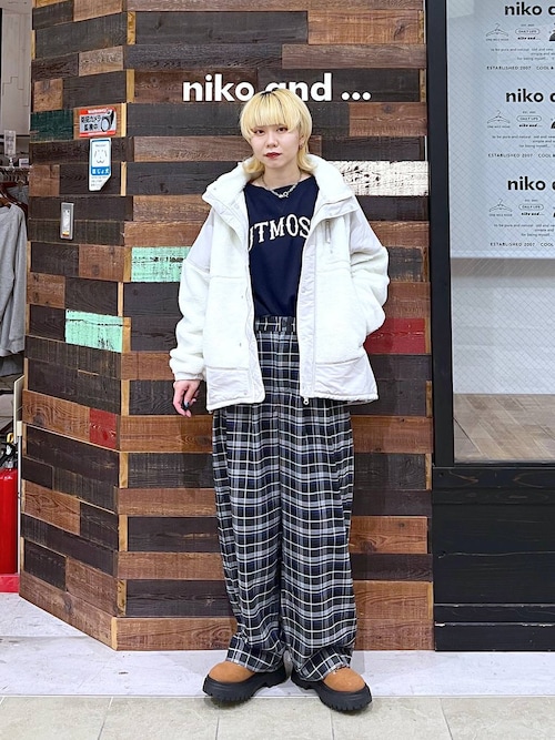 ツイルチェックタックパンツ（その他パンツ）｜niko and