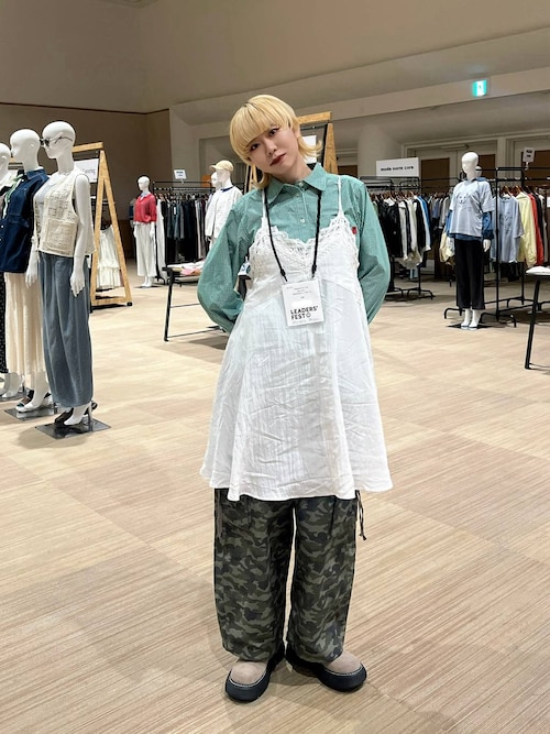 バテンレースフレアキャミワンピース（ワンピース）｜niko and