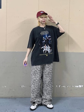 「niko and...（ニコアンド）のDRYクシュイージーパンツ（その他パンツ、ホワイト系）」を使った、ちーちさん（レディース・165cm）の春コーディネート