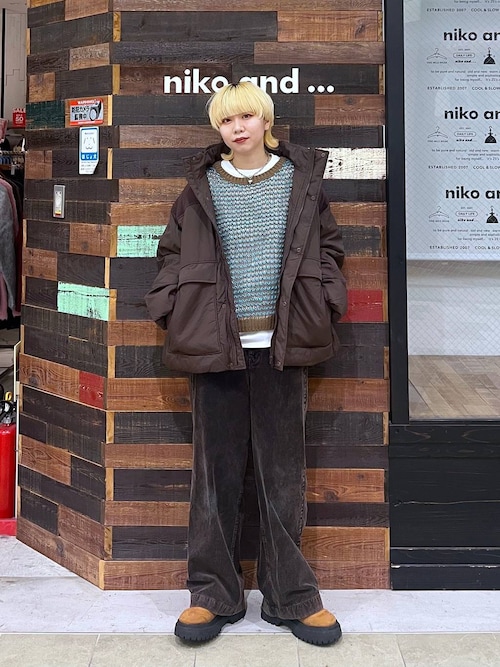 セール】ウエーブ透かしボーダーニットプルオーバー（ニット/セーター