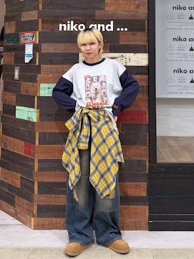 「niko and...（ニコアンド）のアイテム（シャツ/ブラウス）」を使った、ちーちさん（レディース・165cm）の秋コーディネート