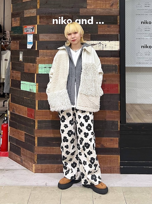 パッチワークボアブルゾン（ブルゾン）｜niko and（ニコアンド）の