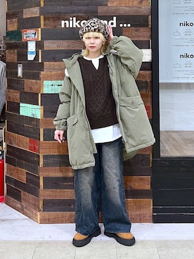 「アイテム（シューズ、イエロー系）」を使った、ちーちさん（レディース・165cm）の秋コーディネート