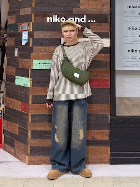 「niko and...（ニコアンド）のアイテム（ハンドバッグ）」を使った、ちーちさん（レディース・165cm）の秋コーディネート