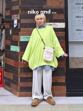 「niko and...（ニコアンド）のアイテム（バッグ）」を使った、ちーちさん（レディース・165cm）の秋コーディネート