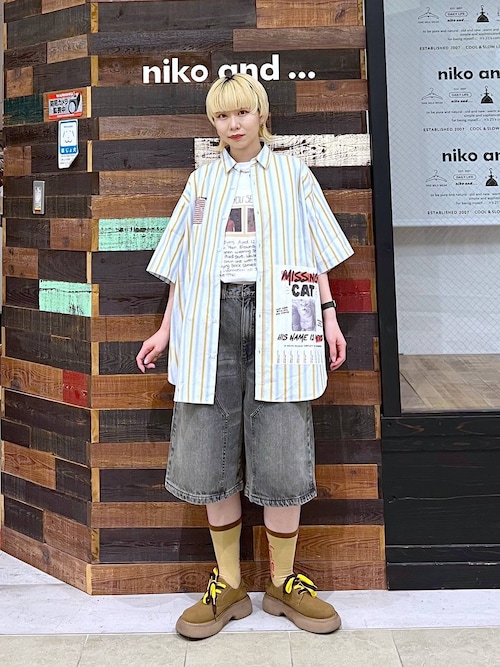 NKJ 2025AW】DOUBLE KNEE HARF PANTS（デニムパンツ）｜niko and