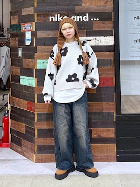 「アイテム（帽子）」を使った、ちーちさん（レディース・165cm・20代）の秋コーディネート