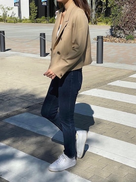 「162cm」｜「アイテム（ジャケット/アウター）」を使った、mahorinさん（レディース・162cm）の秋コーディネート