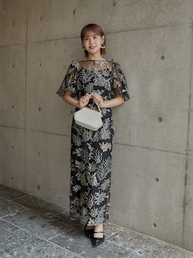 「アイテム（ドレス）」を使った、nianaさん（レディース・158cm）の夏コーディネート
