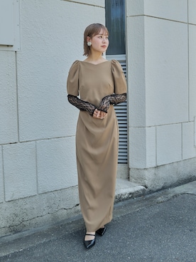 「アイテム（ドレス）」を使った、nianaさん（レディース・158cm）の夏コーディネート