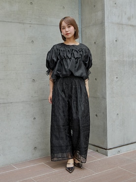 「アイテム（パンツドレス）」を使った、nianaさん（レディース・158cm）の夏コーディネート