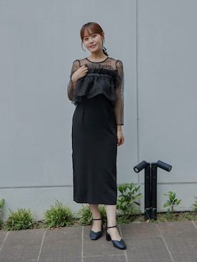 「アイテム（ドレス）」を使った、nianaさん（レディース・158cm）の夏コーディネート