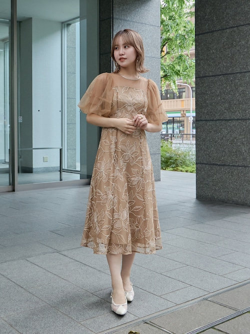 リリーパターンレースドレス 結婚式 成人式 二次会 同窓会