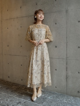 「アイテム（ドレス）」を使った、nianaさん（レディース・158cm）の冬コーディネート