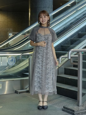 「アイテム（ドレス）」を使った、nianaさん（レディース・158cm）の秋コーディネート