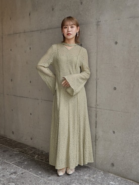 「アイテム（ドレス）」を使った、nianaさん（レディース・158cm）の秋コーディネート