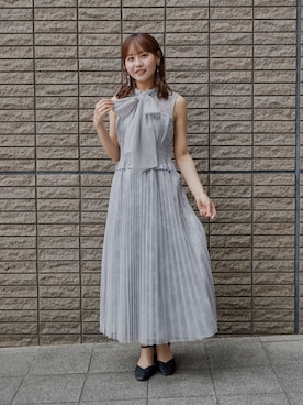 「アイテム（ドレス）」を使った、nianaさん（レディース・158cm）の夏コーディネート
