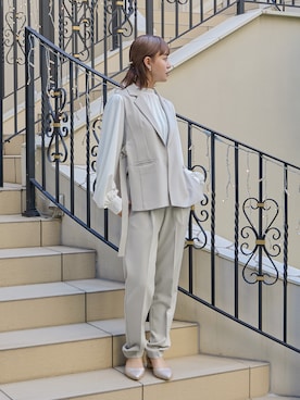 「アイテム（スーツセット）」を使った、nianaさん（レディース・158cm）の冬コーディネート