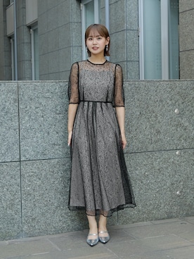 「アイテム（ドレス）」を使った、nianaさん（レディース・158cm）の夏コーディネート