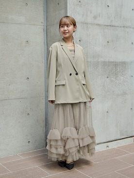 「アイテム（ドレス）」を使った、nianaさん（レディース・158cm）の秋コーディネート