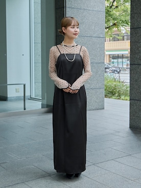 「アイテム（ドレス）」を使った、nianaさん（レディース・158cm）の秋コーディネート