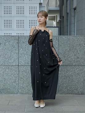 「アイテム（ドレス）」を使った、nianaさん（レディース・158cm）の秋コーディネート