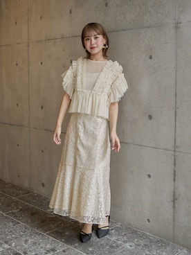 「アイテム（ドレス）」を使った、nianaさん（レディース・158cm）の秋コーディネート