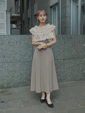 「お呼ばれ」｜「アイテム（パンプス）」を使った、nianaさん（レディース・158cm）の冬コーディネート