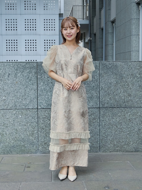 結婚式 パーティードレス オケージョンドレス 同窓会 お呼ばれ リルアー シアーアリュールドレス パーティードレス オケージョンドレス 結婚式