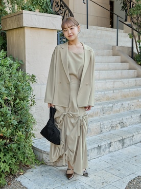 「アイテム（イヤリング）」を使った、nianaさん（レディース・158cm）の秋コーディネート