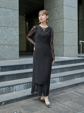 「アイテム（ドレス）」を使った、nianaさん（レディース・158cm）の夏コーディネート