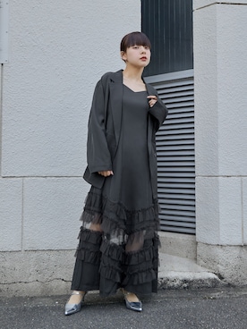 「アイテム（ドレス）」を使った、nianaさん（レディース・153cm）の秋コーディネート