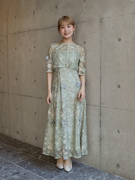 「アイテム（ドレス）」を使った、nianaさん（レディース・158cm）の秋コーディネート