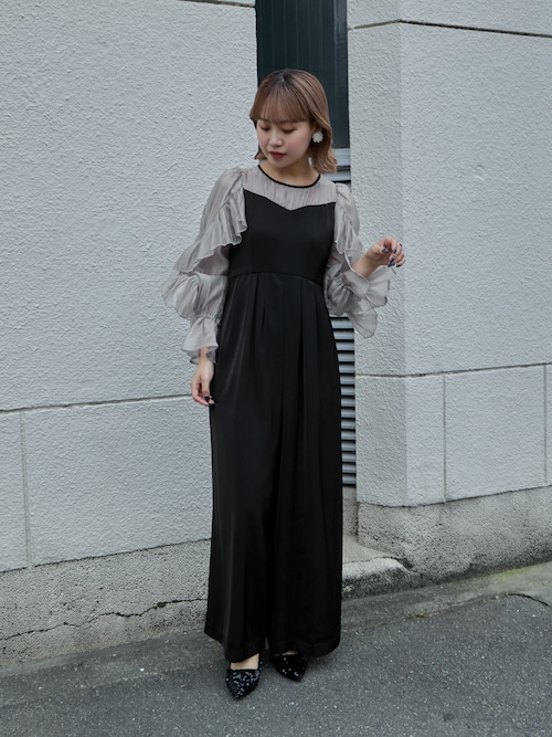 セール】シアーフリルパンツドレス オールインワン 結婚式 成人式