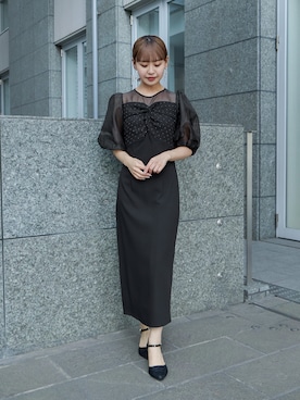 「アイテム（ドレス）」を使った、nianaさん（レディース・158cm）の冬コーディネート