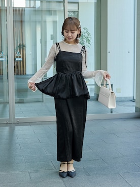 「アイテム（ドレス）」を使った、nianaさん（レディース・158cm）の秋コーディネート