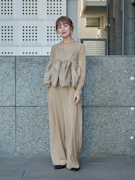 「niana（ニアナ）のラメレースパンプス ストラップ 結婚式 二次会 同窓会 成人式 パーティー フォーマル オケージョン（パンプス、ブラック系）」を使った、nianaさん（レディース）の春コーディネート