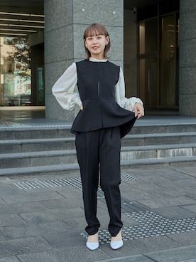 「アイテム（スーツセット）」を使った、nianaさん（レディース・158cm）の冬コーディネート