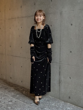 「アイテム（ドレス）」を使った、nianaさん（レディース・158cm）の秋コーディネート