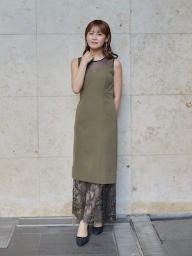 「アイテム（ドレス）」を使った、nianaさん（レディース・158cm）の夏コーディネート
