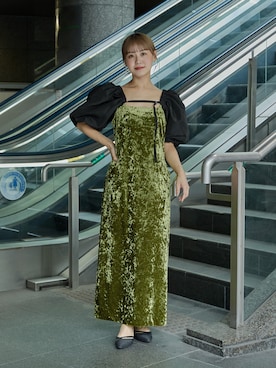 「アイテム（ドレス）」を使った、nianaさん（レディース・158cm）の秋コーディネート