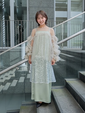「パーティードレス」｜nianaさん（レディース・158cm）の夏コーディネート