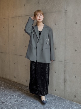 「アイテム（ドレス）」を使った、nianaさん（レディース・158cm）の秋コーディネート