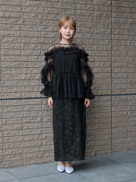 「アイテム（ドレス）」を使った、nianaさん（レディース・158cm）の秋コーディネート