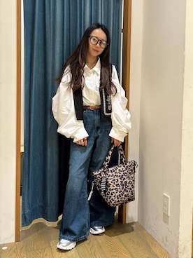 「BAYFLOW（ベイフロー）のアイテム（パンツ）」を使った、しいぽ。さん（レディース・150cm）の春コーディネート