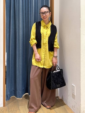 「HEREIAM（ヘレイアム）のアイテム（バッグ）」を使った、しいぽ。さん（レディース・150cm）の秋コーディネート