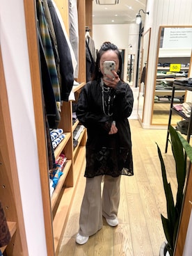 「BAYFLOW（ベイフロー）のアイテム（アクセサリー）」を使った、しいぽ。さん（レディース・150cm）の春コーディネート