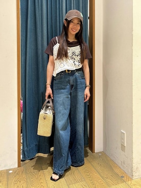 「アウトドア」｜しいぽ。さん（レディース・150cm）の春コーディネート