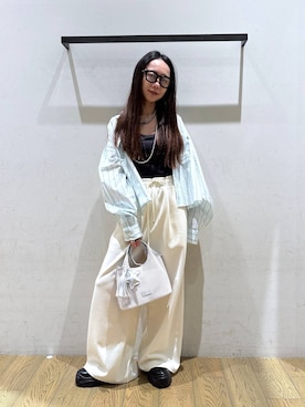 「BAYFLOW（ベイフロー）のアイテム（パンツ）」を使った、しいぽ。さん（レディース・150cm）の春コーディネート